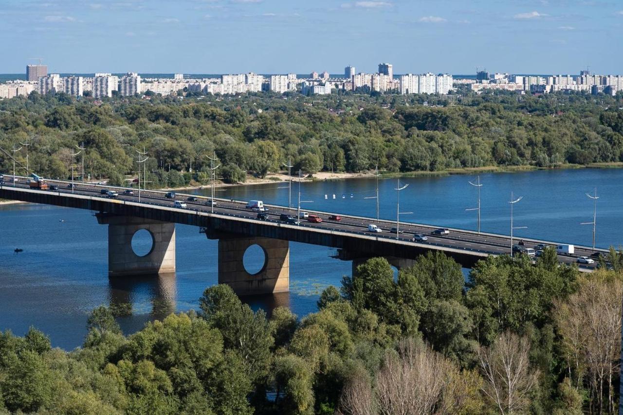 Exquisite Panoramic Views Apartment Dnipro Embankment キエフ エクステリア 写真